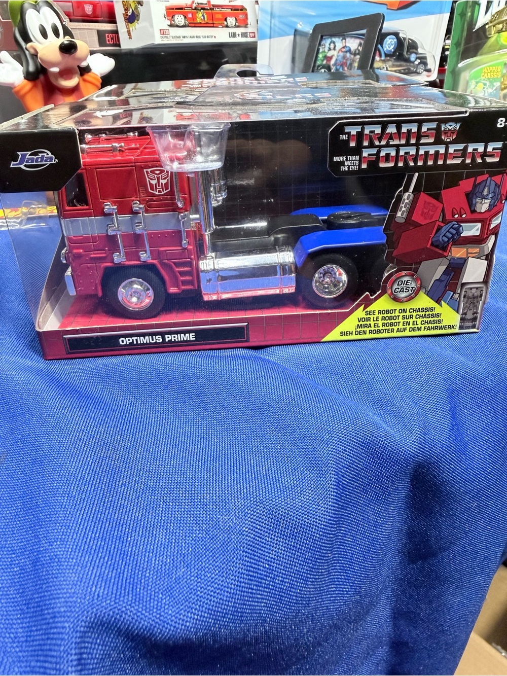 Optimus Prime Die-Cast Truck Toy - Red & Blue